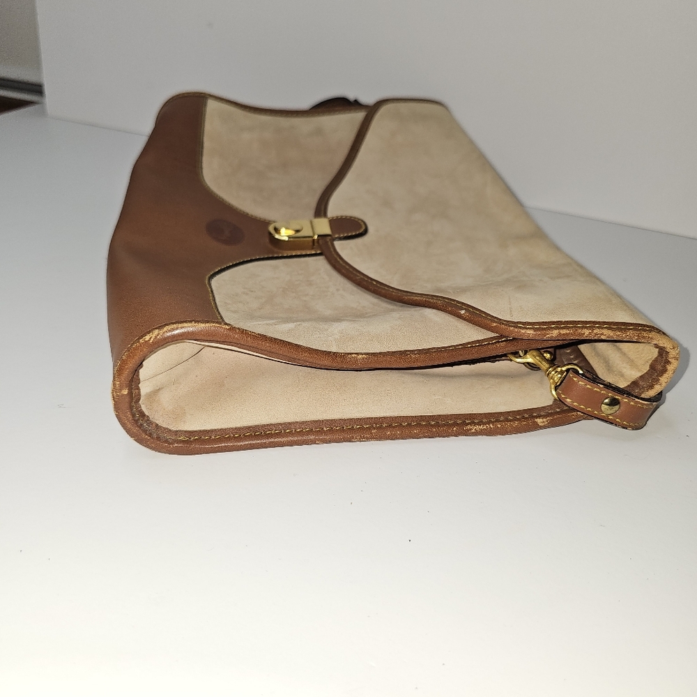 VTG Harness Elegant Tan and Cream Shoulder Bag - Picture 3 of 16